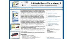 Desktop Screenshot of modellbahnverwaltung.sammlersoftware.de